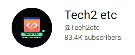 YouTube Subscribers of Tech2etc