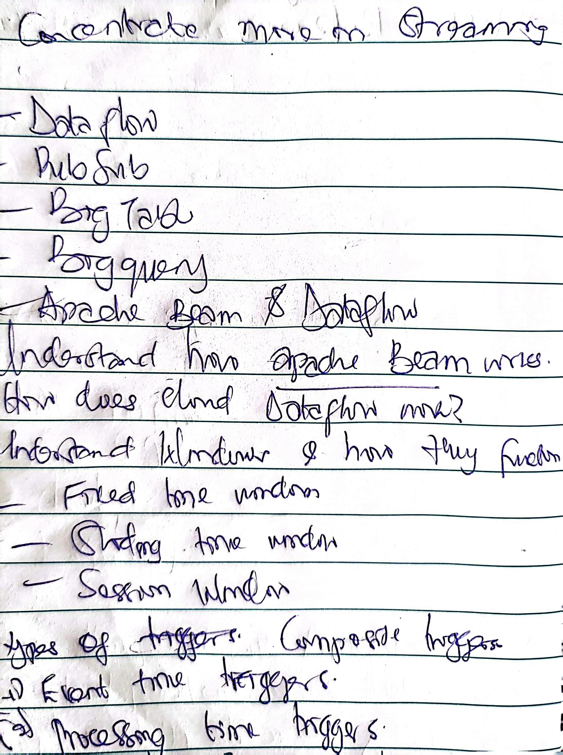 Bidemi's handwritten note in preparation of the GCP PDE exam.