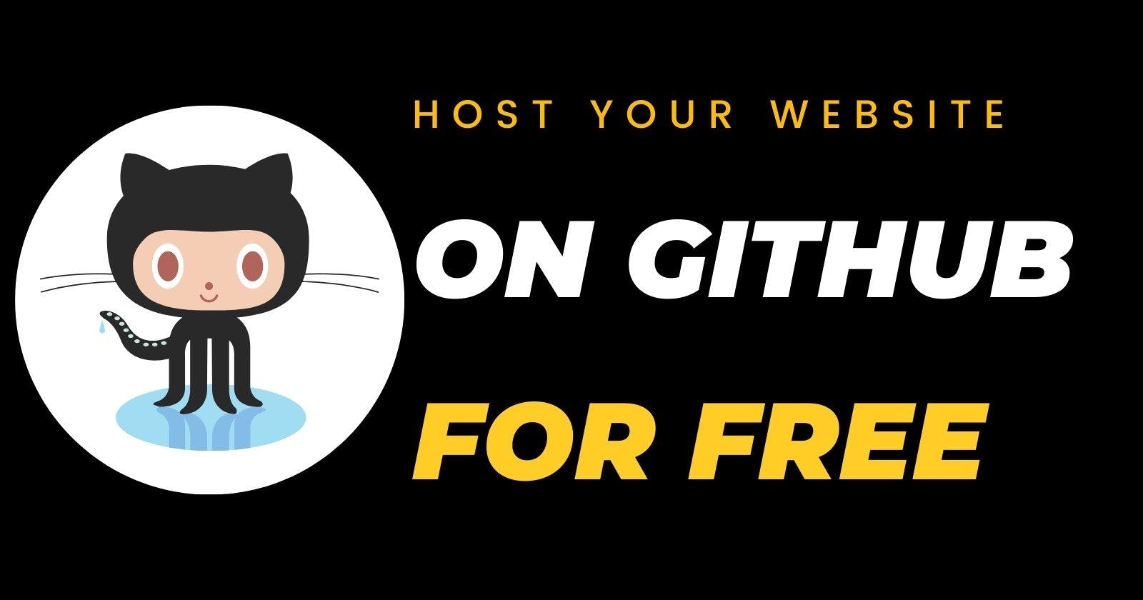 How to host your website on GitHub