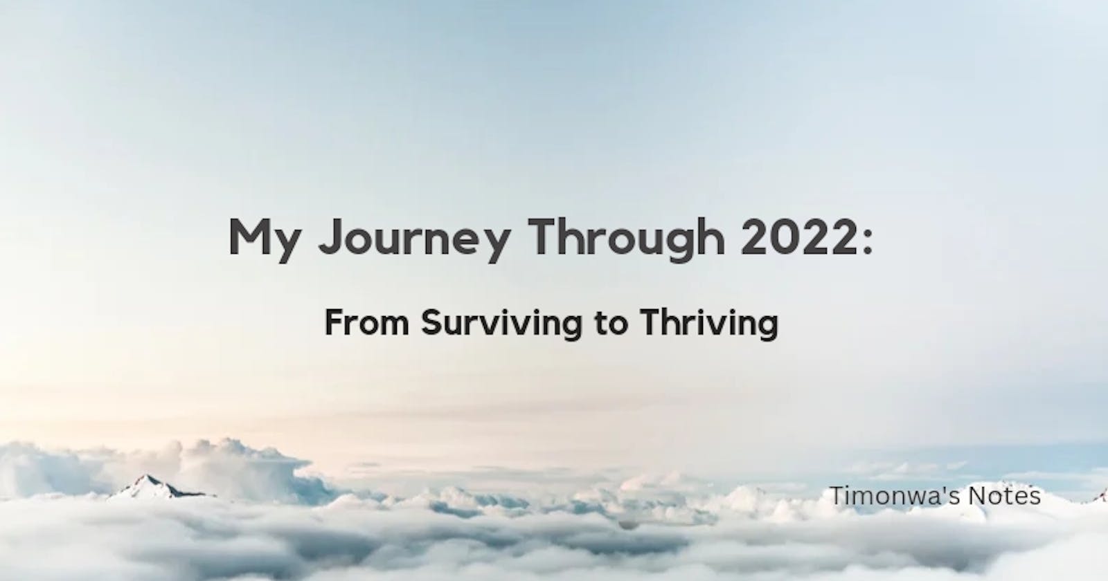 My Journey Through 2022: From Surviving to Thriving
