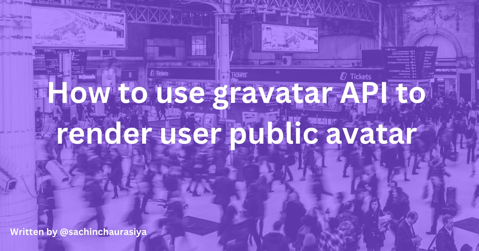 How to use gravatar API to render user public avatar