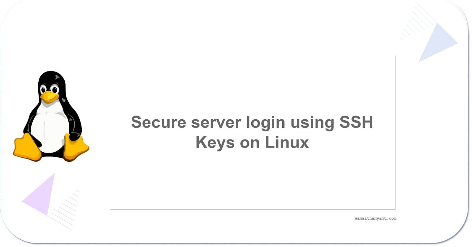 How to login securely to a Linux server using SSH keys