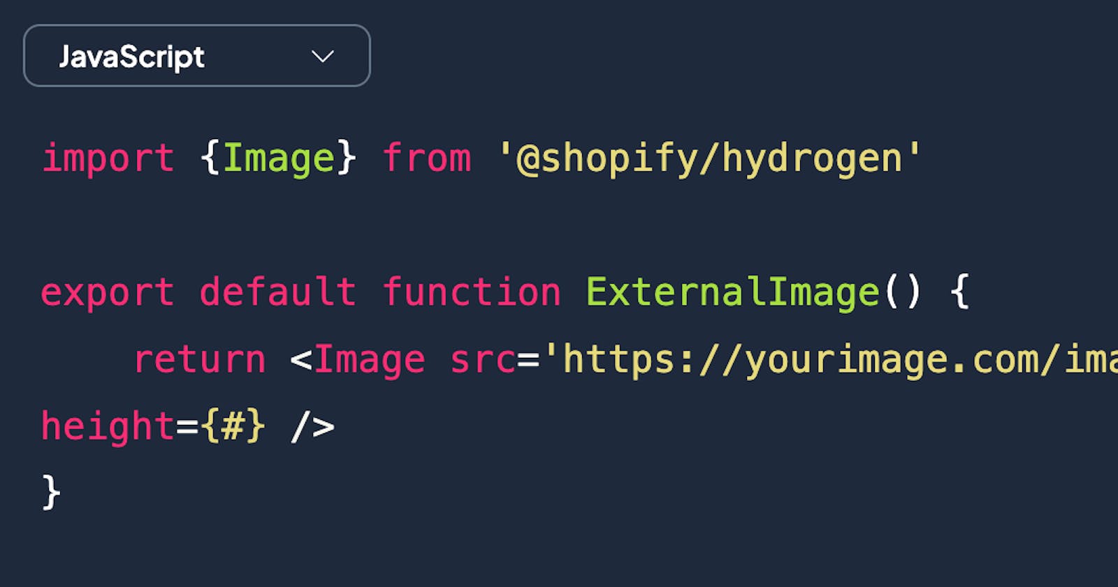 Shopify Hydrogen  Image Component
