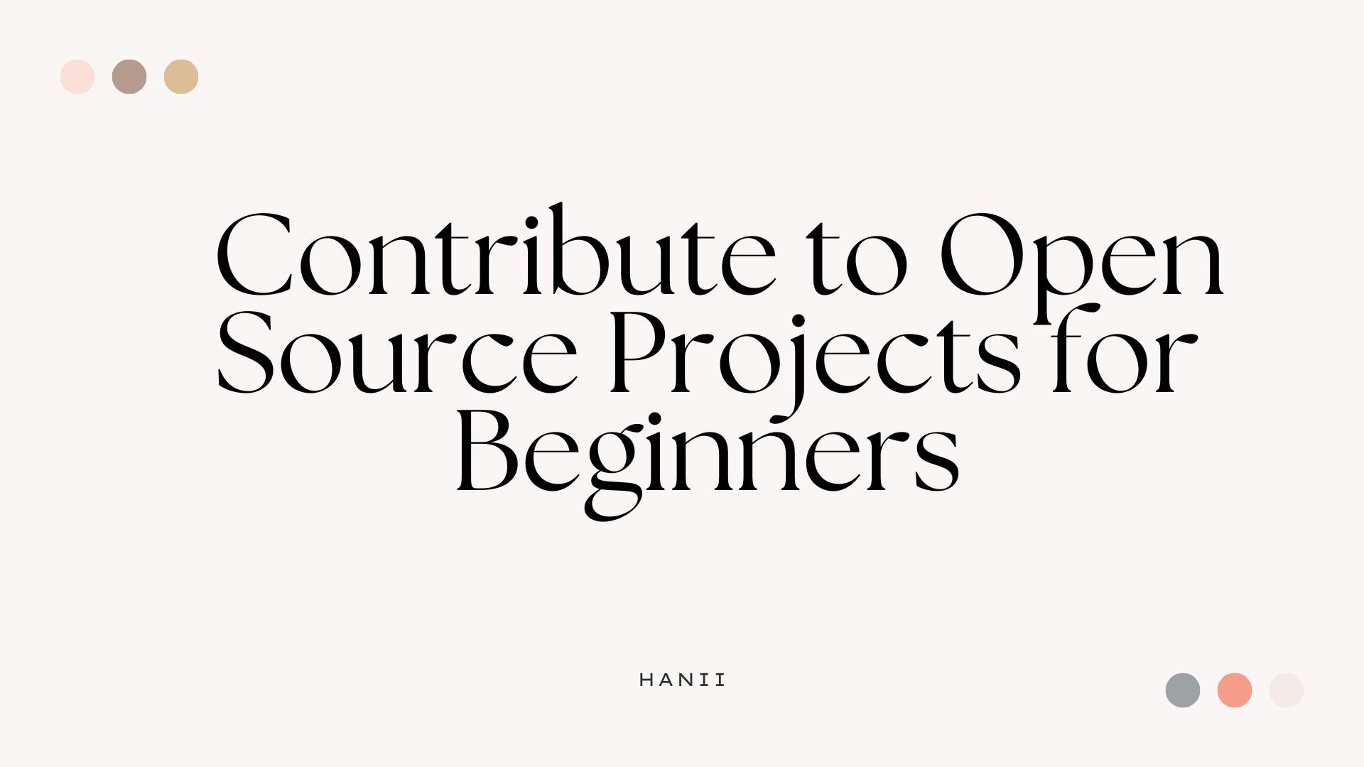 Beginners' Guide to Contributing in Open Source Projects