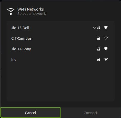 Trying to connect to a network after installing the driver