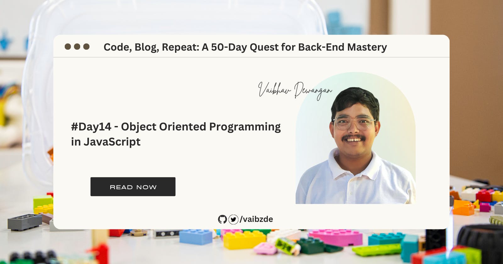 #Day14 - Object-Oriented Programming in JavaScript