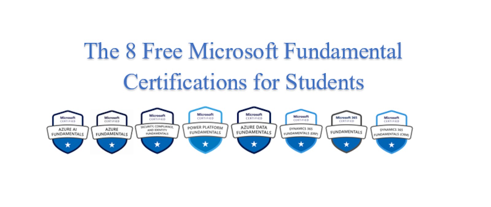 The 8 Free Microsoft Fundamental certifications for students