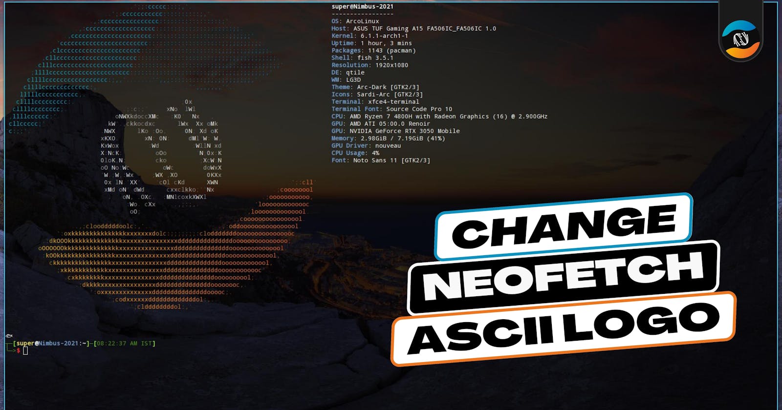 How to change the ASCII logo in Neofetch