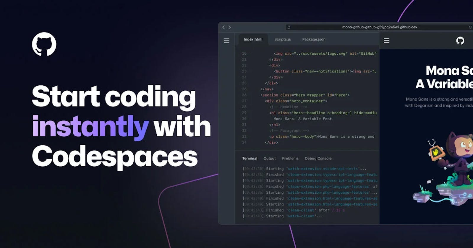 GitHub Codespaces: free code editor in the Cloud