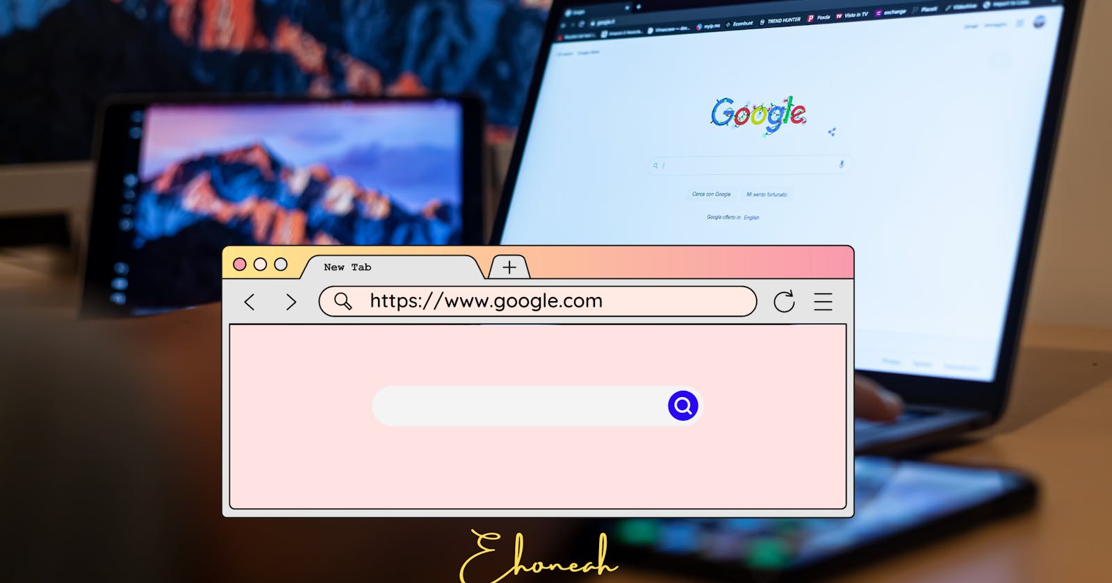 What happens when you type 'www.google.com' in your browser and press Enter