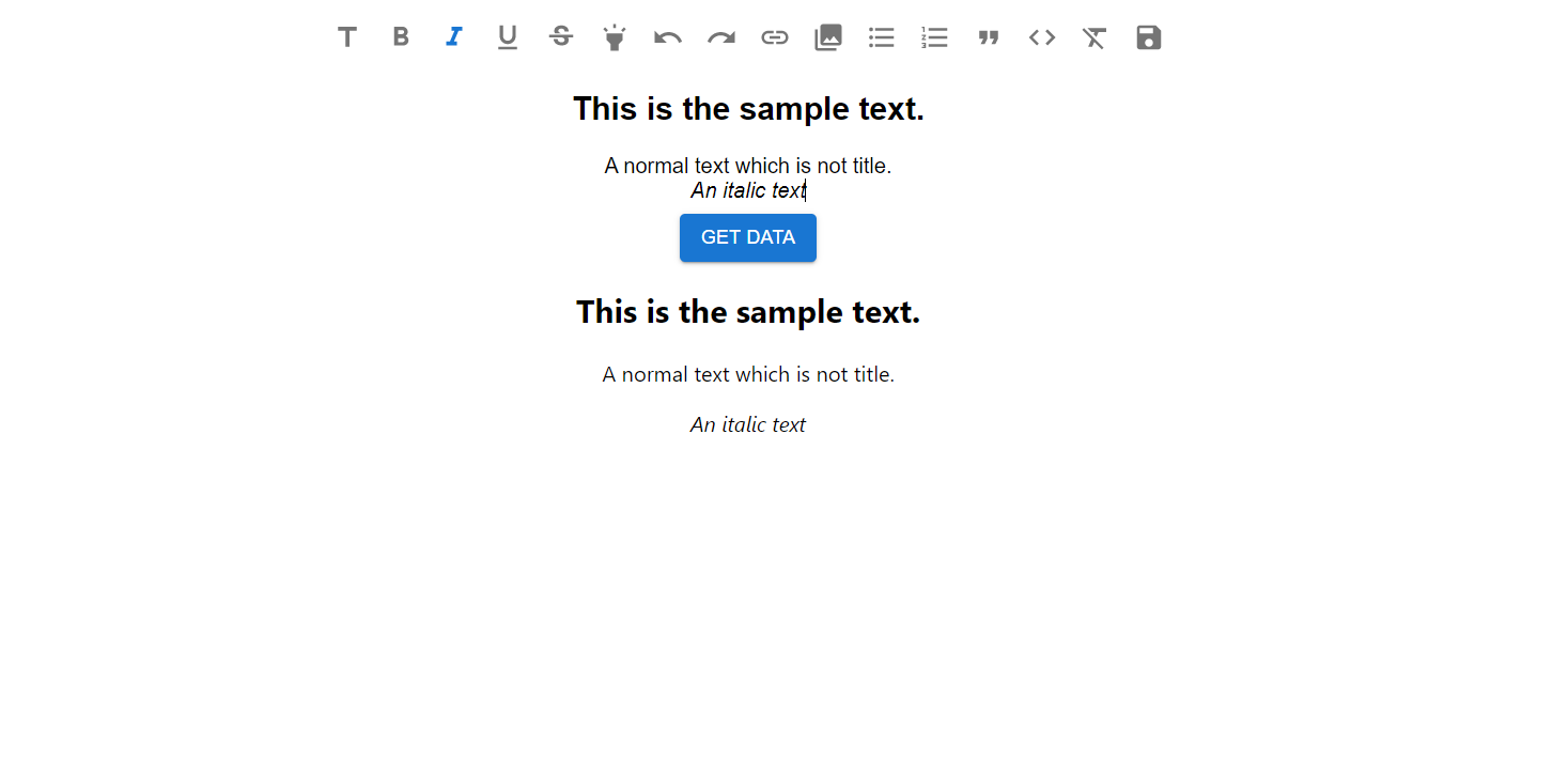 Create a text editor in React using Material UI