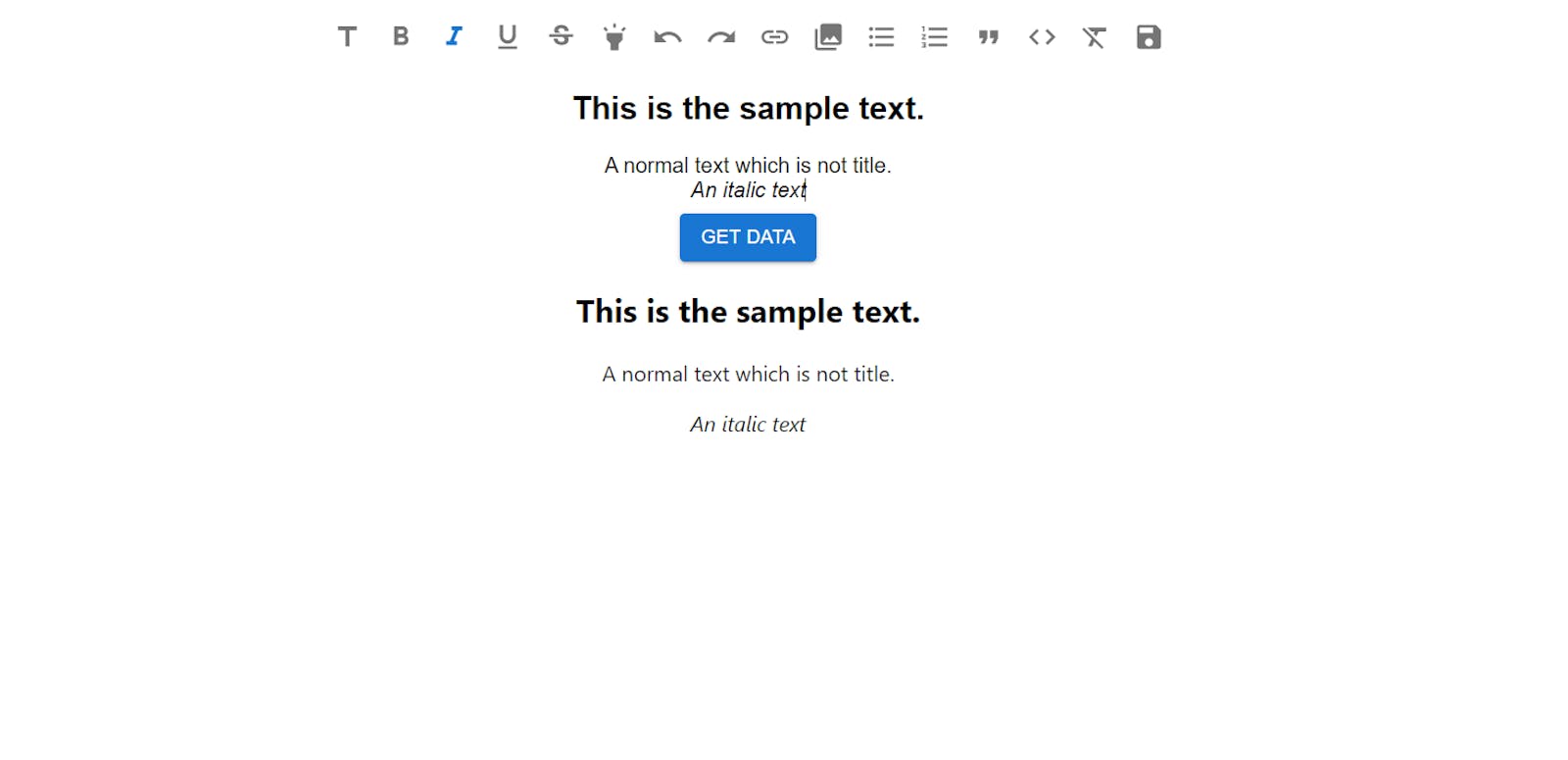 Create a text editor in React using Material UI