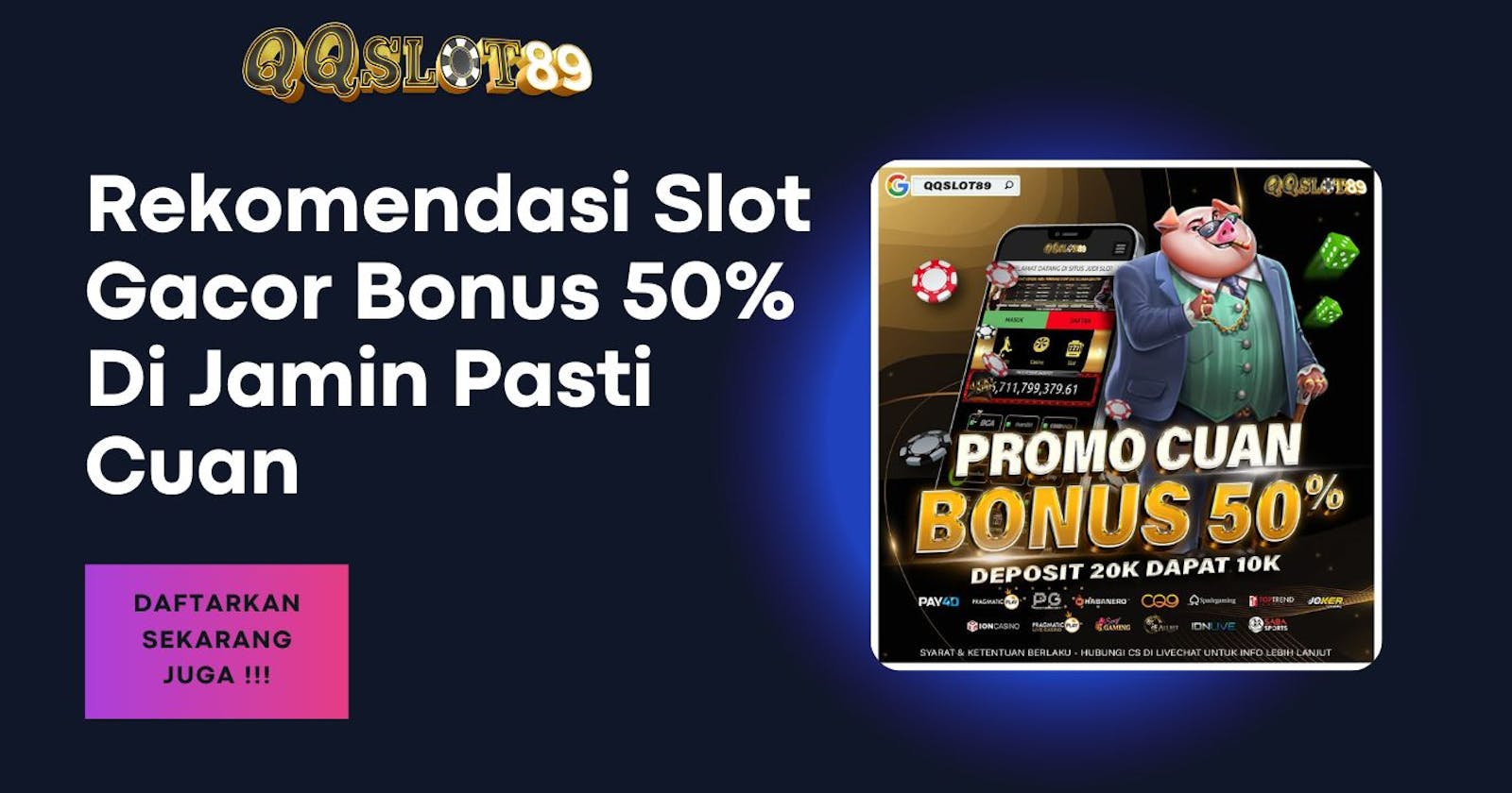 Rekomendasi Slot Gacor Bonus 50% Di Jamin Pasti Cuan 100% - 2023
