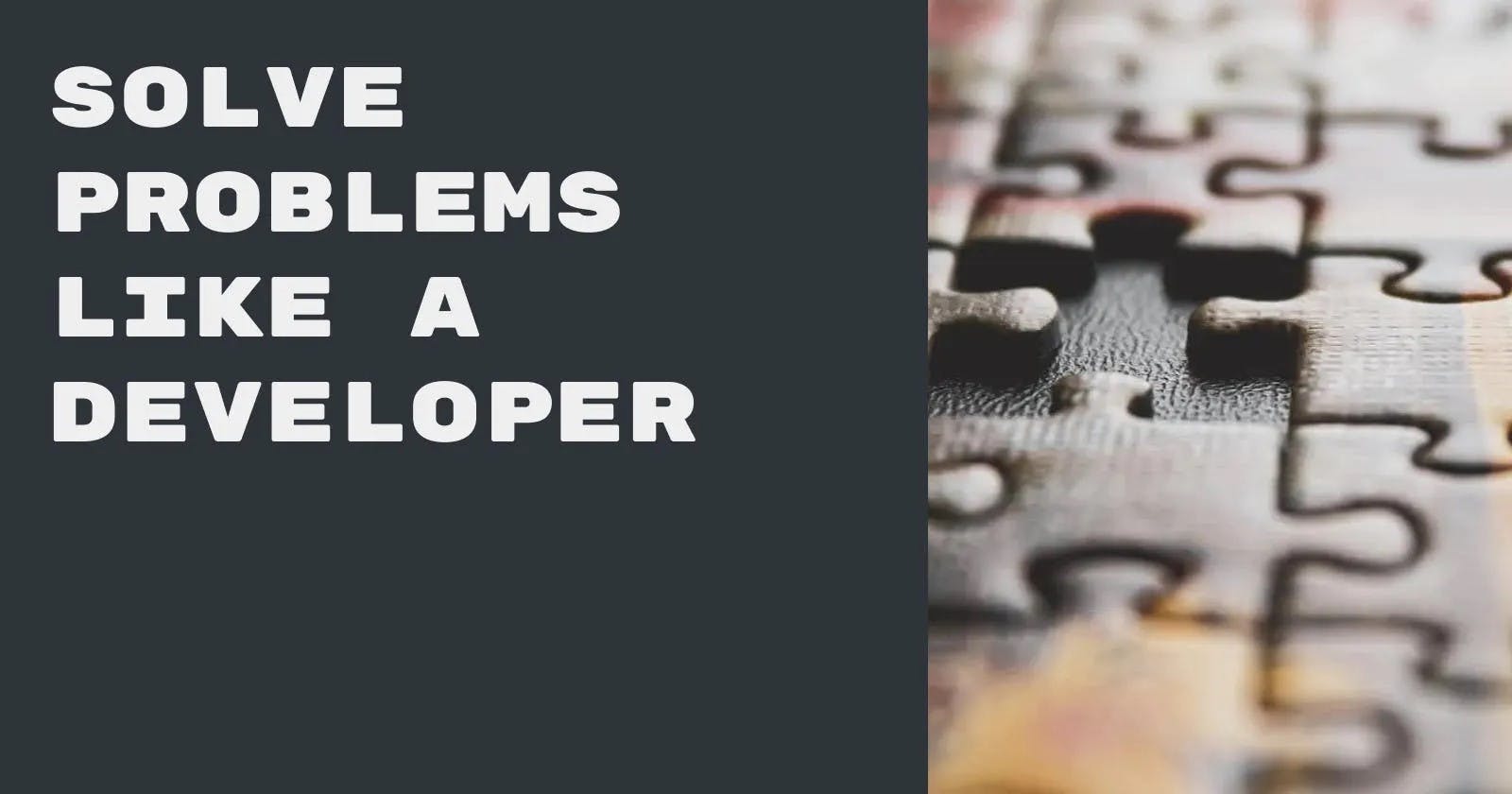 Solve Problems like a Developer