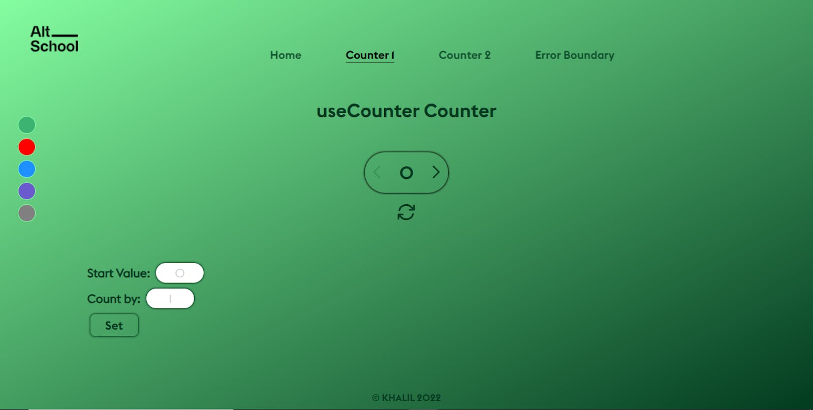 Creating a counter app using the useCounter and useReducer hooks in React, with an error boundary, a 404 page, and good SEO practices