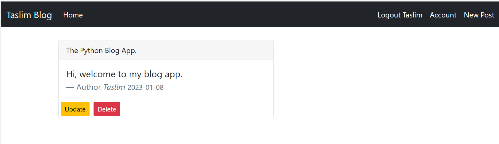 Building a Simple Blog App with Python and Flask.