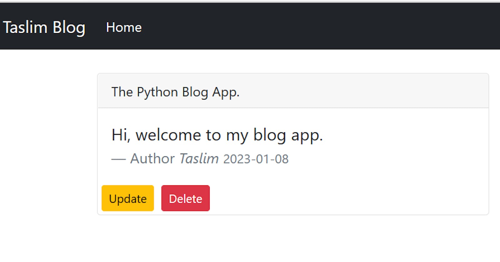Building a Simple Blog App with Python and Flask.