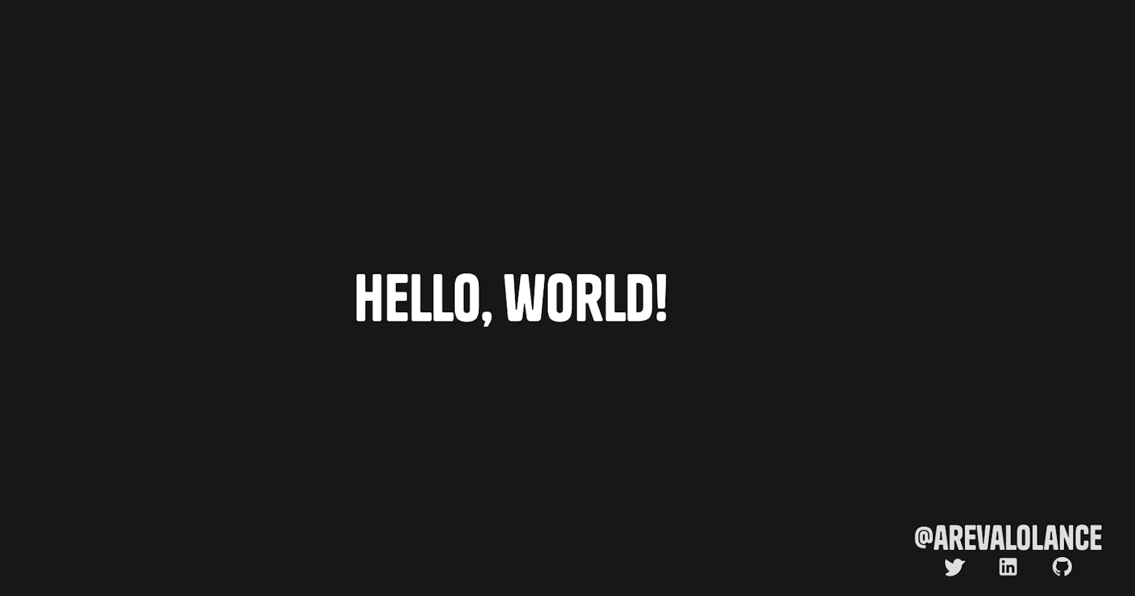 Hello, World: An Introduction to Lance, a Software Developer