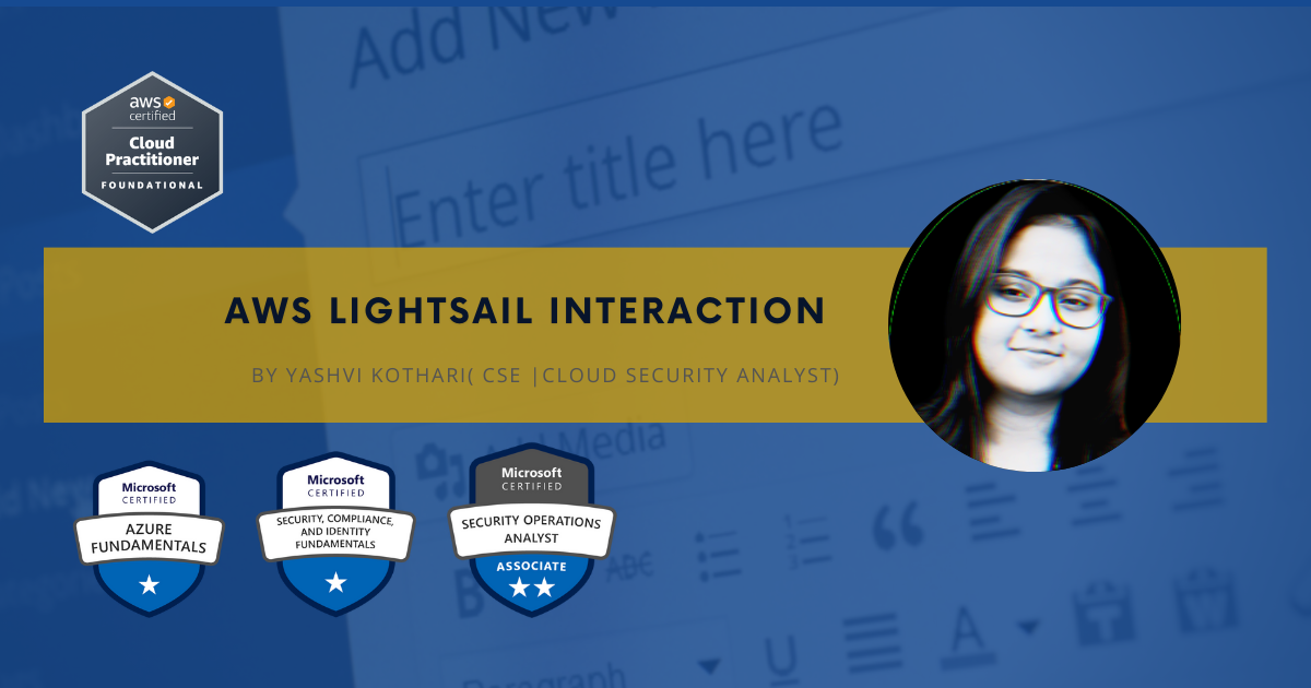 Creating and Interacting with a Lightsail Instance