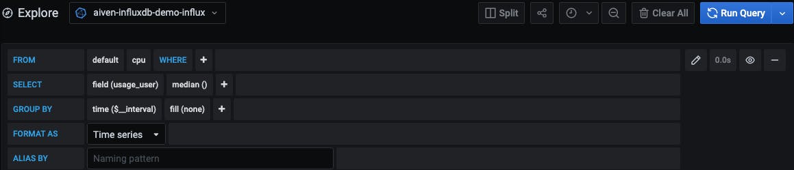 CPU metrics settings