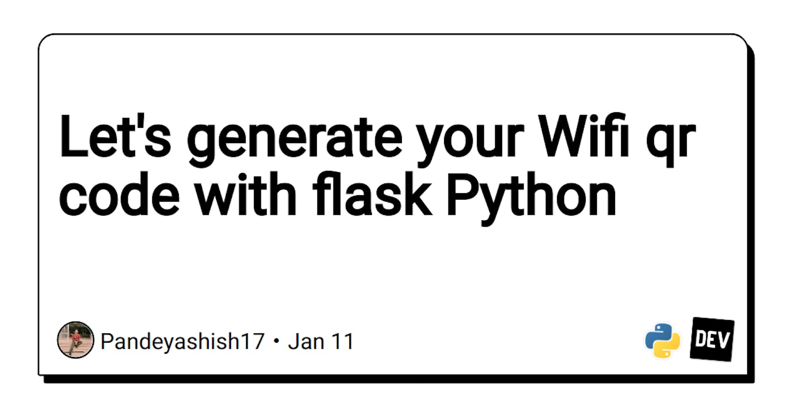 Let's generate your Wifi qr code with flask Python