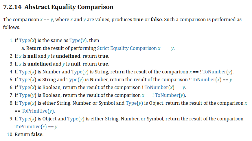 Abstract Equality Comparison Algorithm