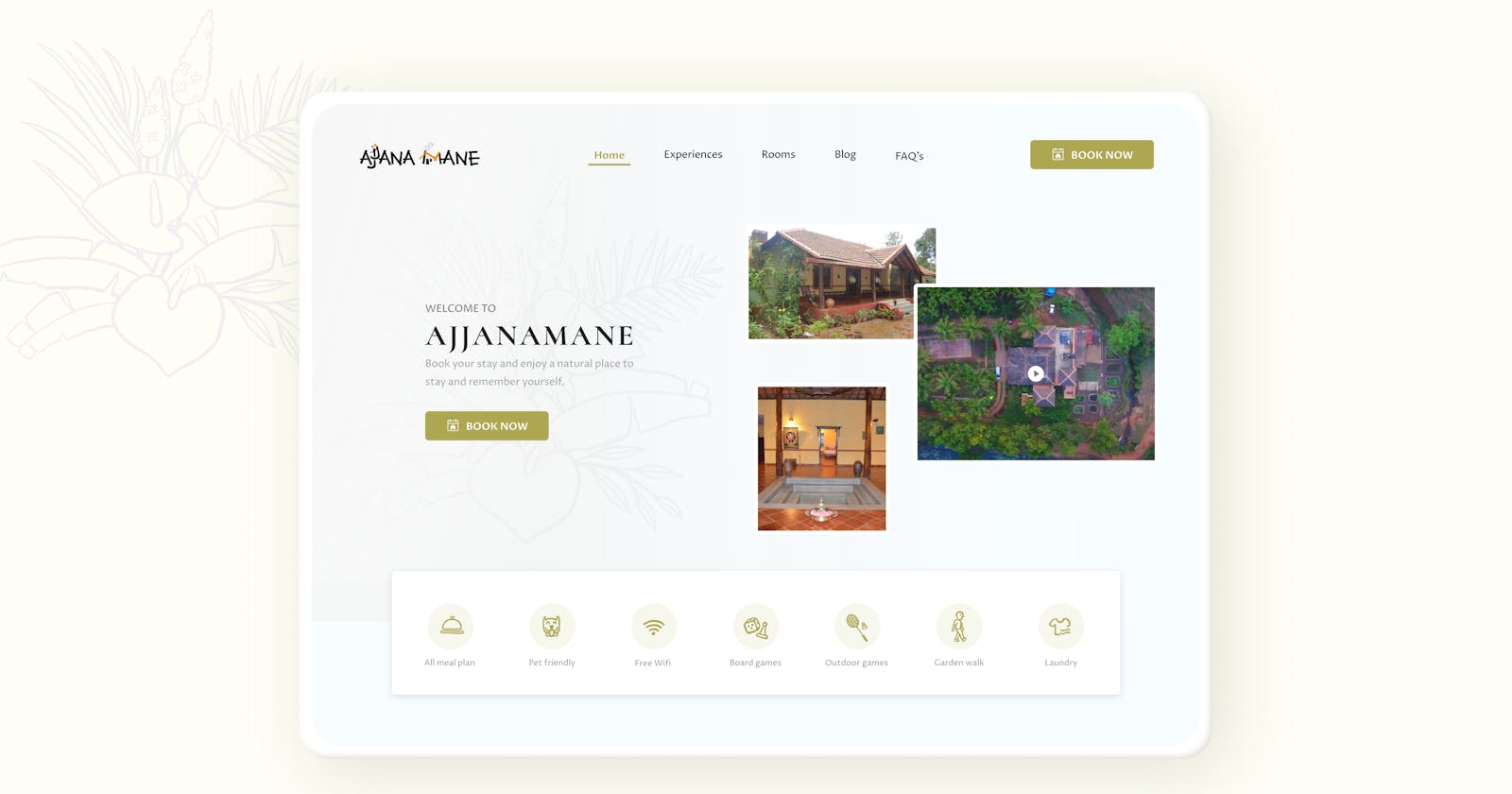A new, contemporary look for a heritage homestay's website