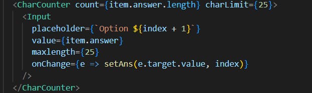 CharCounter HOC with input field