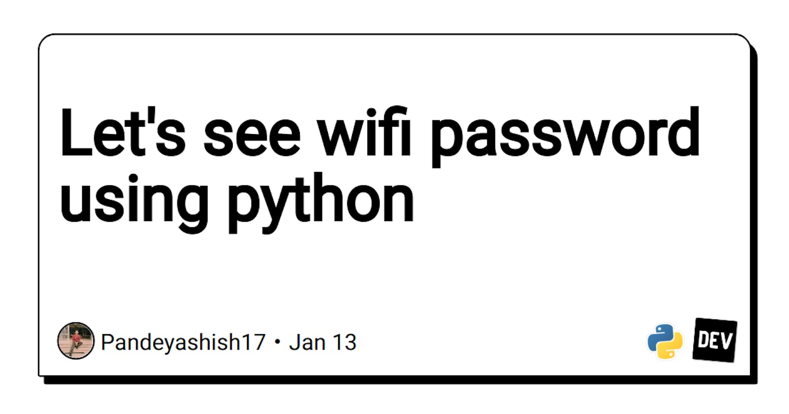 Let's see wifi password using python