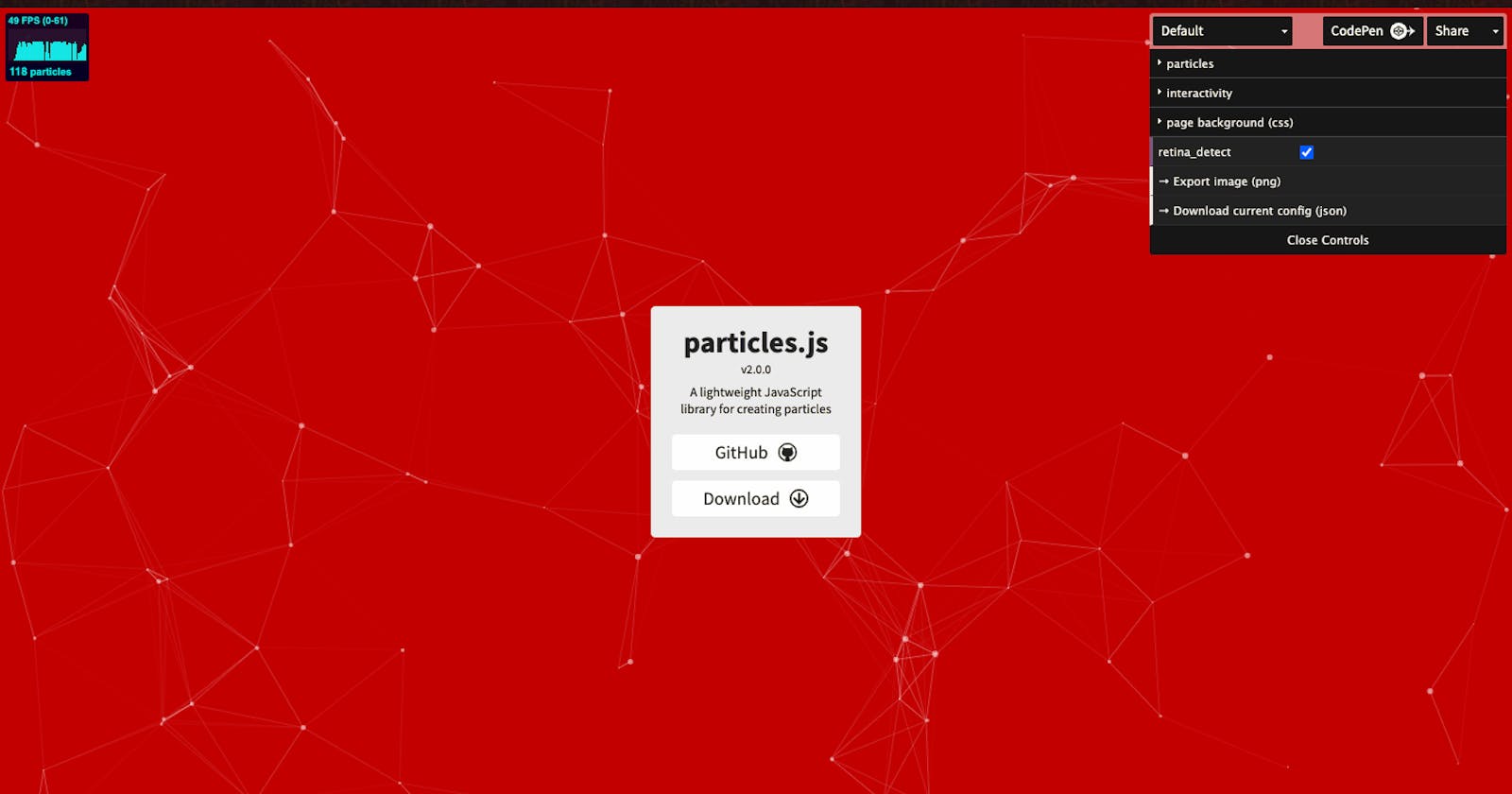 How to give your site an animated background using particle.js