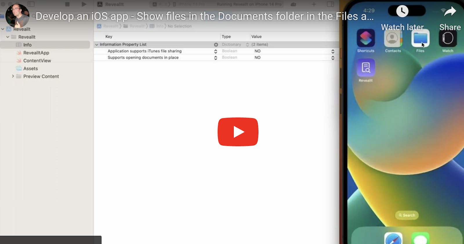 Make your app's files user-visible on the iPhone