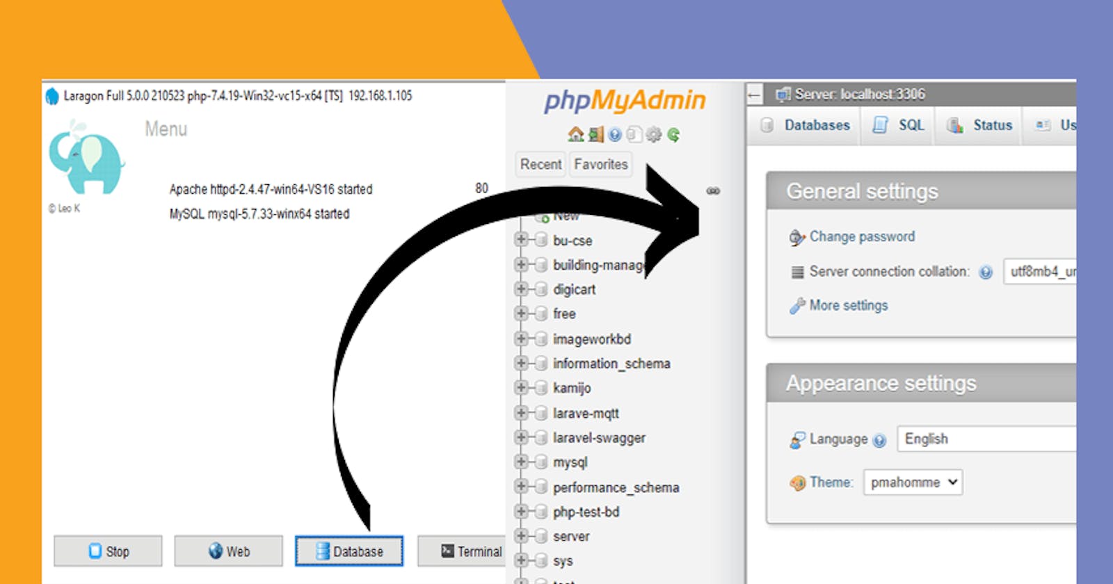 Install phpmyadmin in laragon
