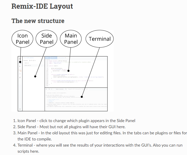 Remix IDE Layout