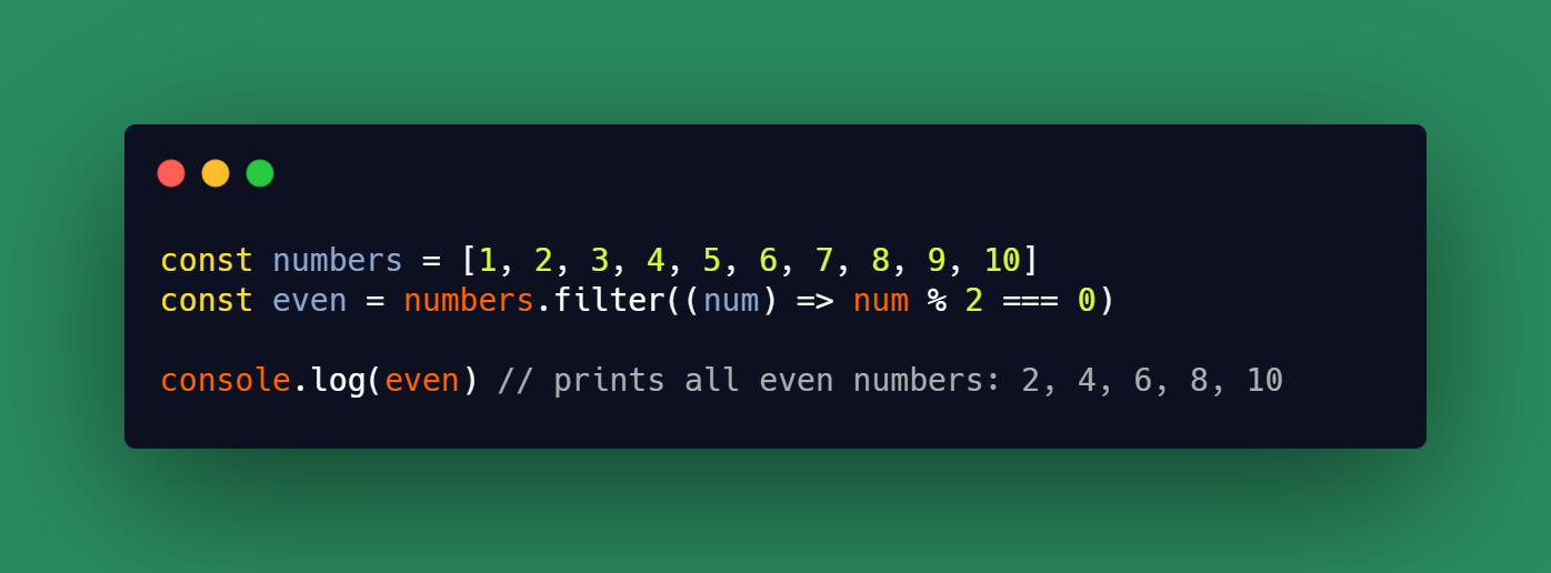 Filter: A JavaScript Iterator