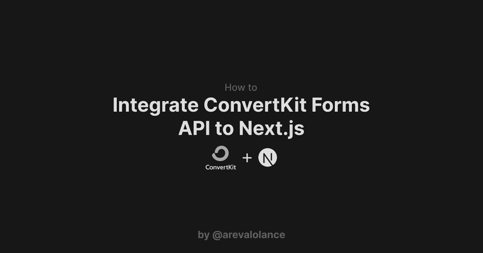 Adding a Custom Subscription Form to a Next.js Website using ConvertKit