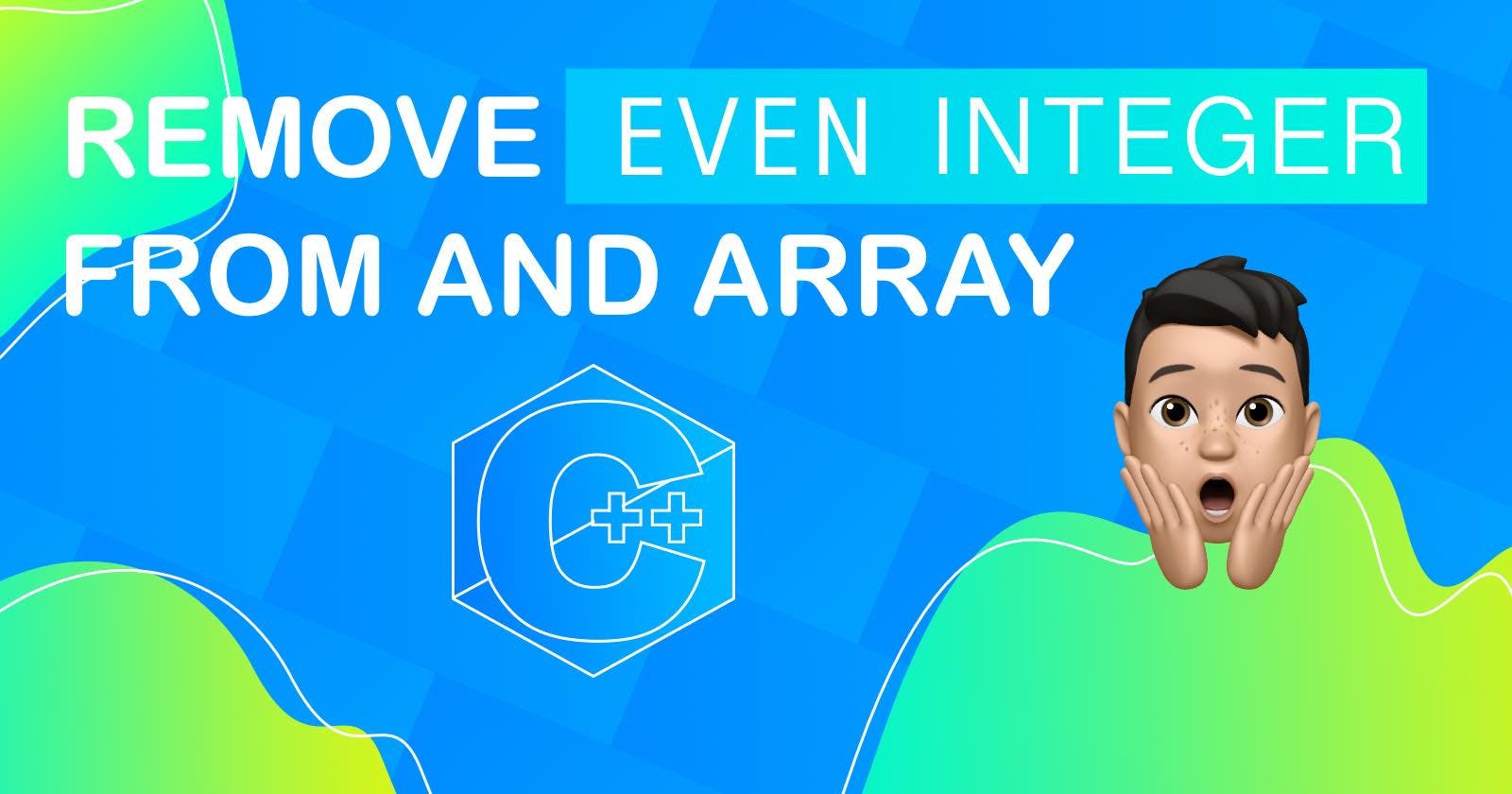 Remove Even Integers From an Array