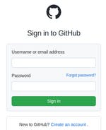 GitHub sign-in page