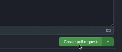 Create pull request button