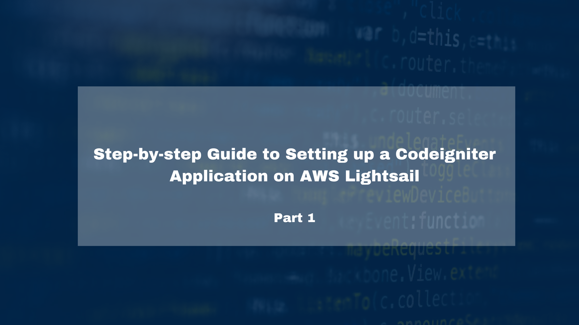 Step-by-step Guide to Setting up a Codeigniter Application on AWS Lightsail