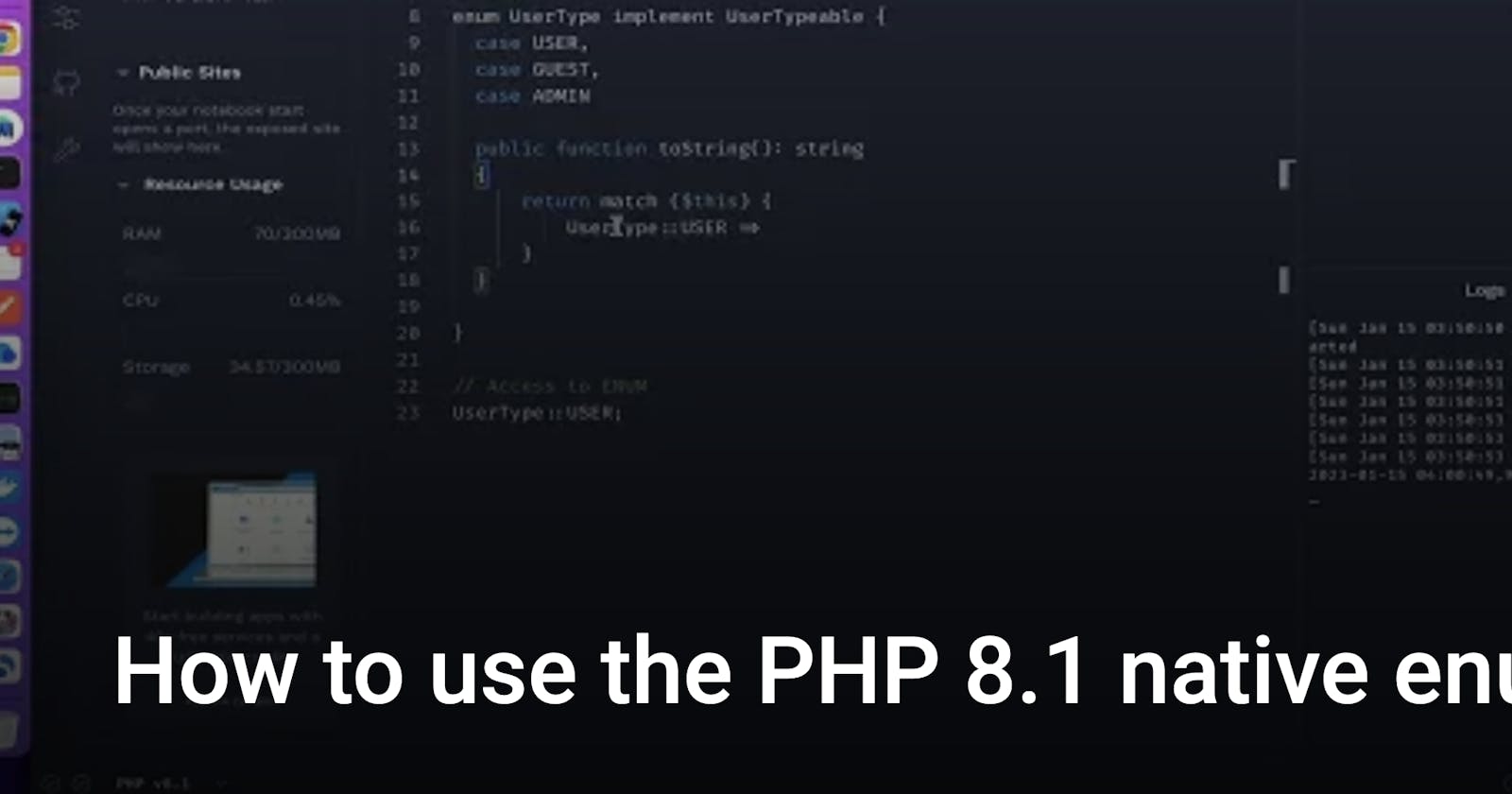 How to use PHP native enum?