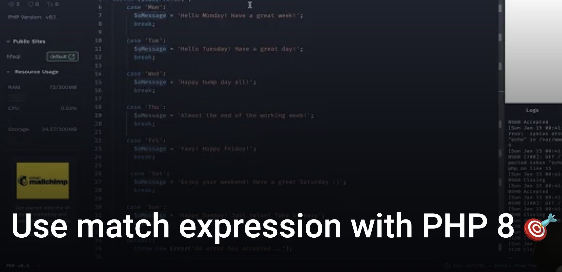 How to use βmatchβ with PHP 8 π―