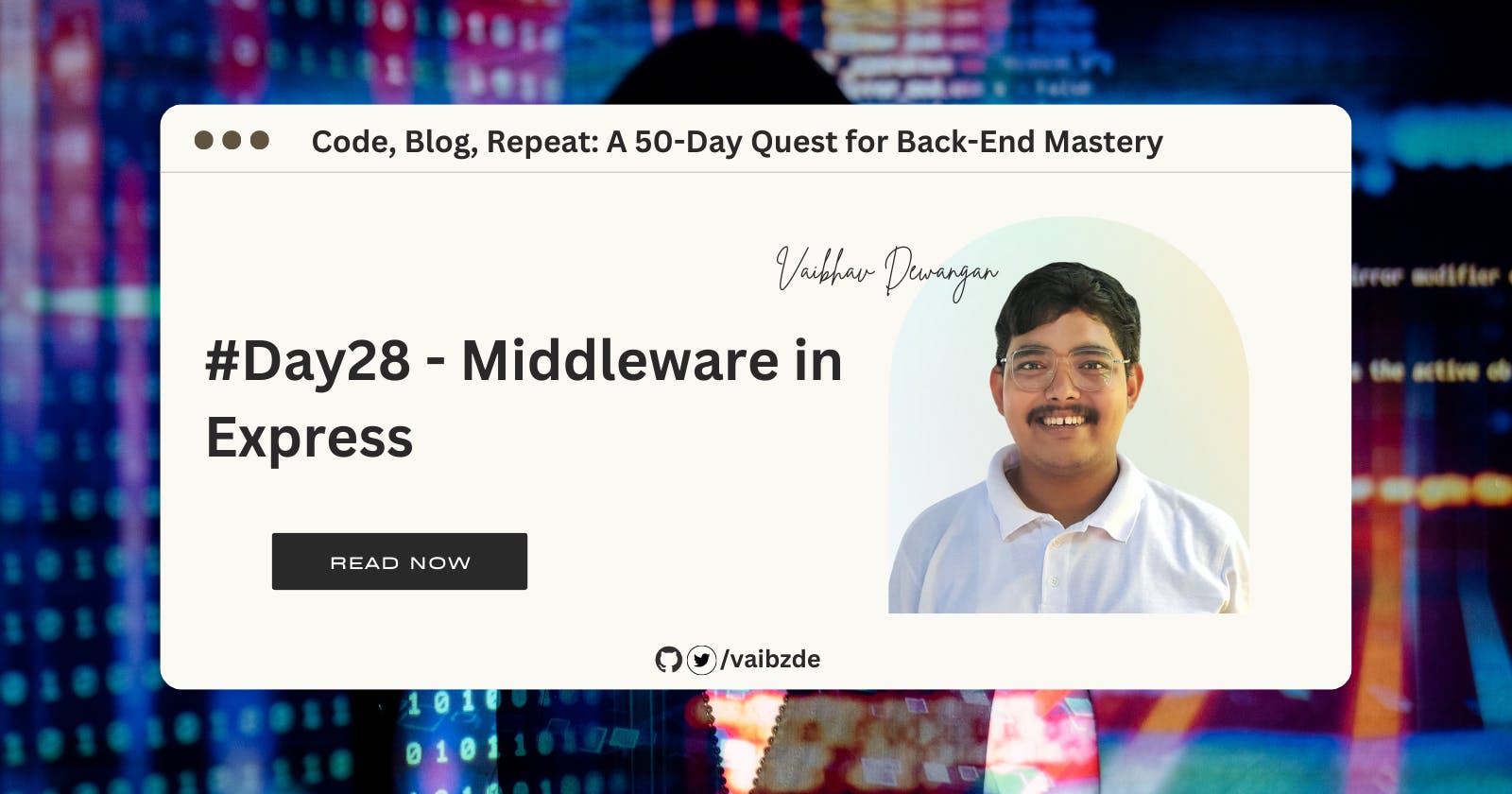 #Day28 - Middleware in Express