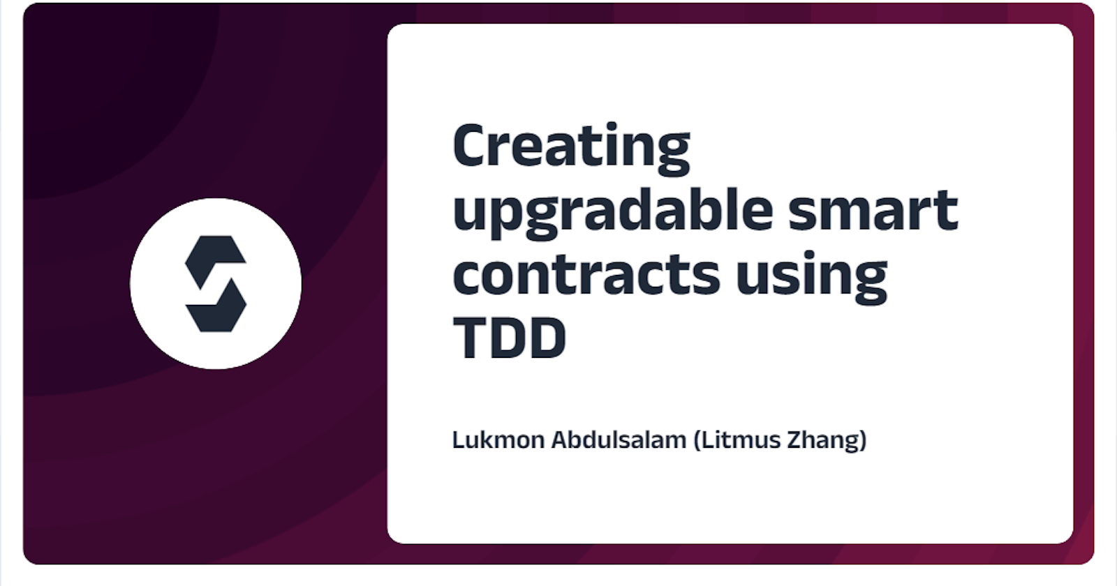 Creating upgradable smart contracts using TDD
