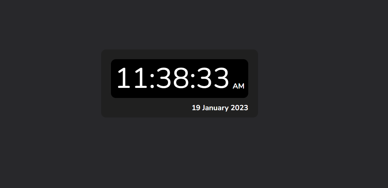 Simple Digital Clock using Javascript