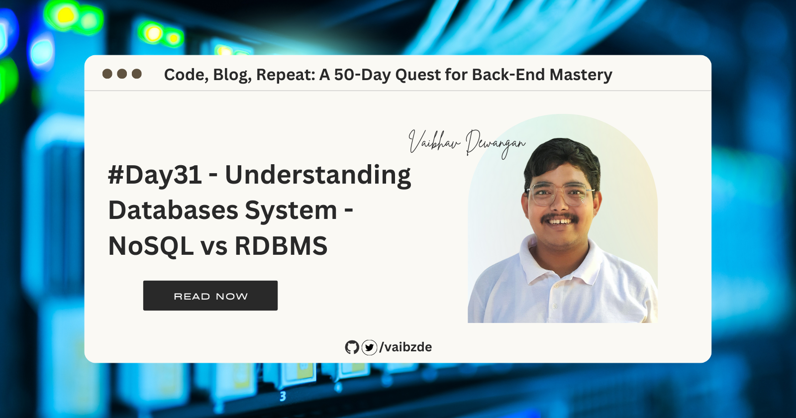 Understanding Databases System - NoSQL Vs RDBMS