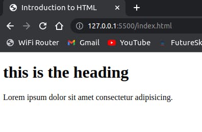 Output for HTML