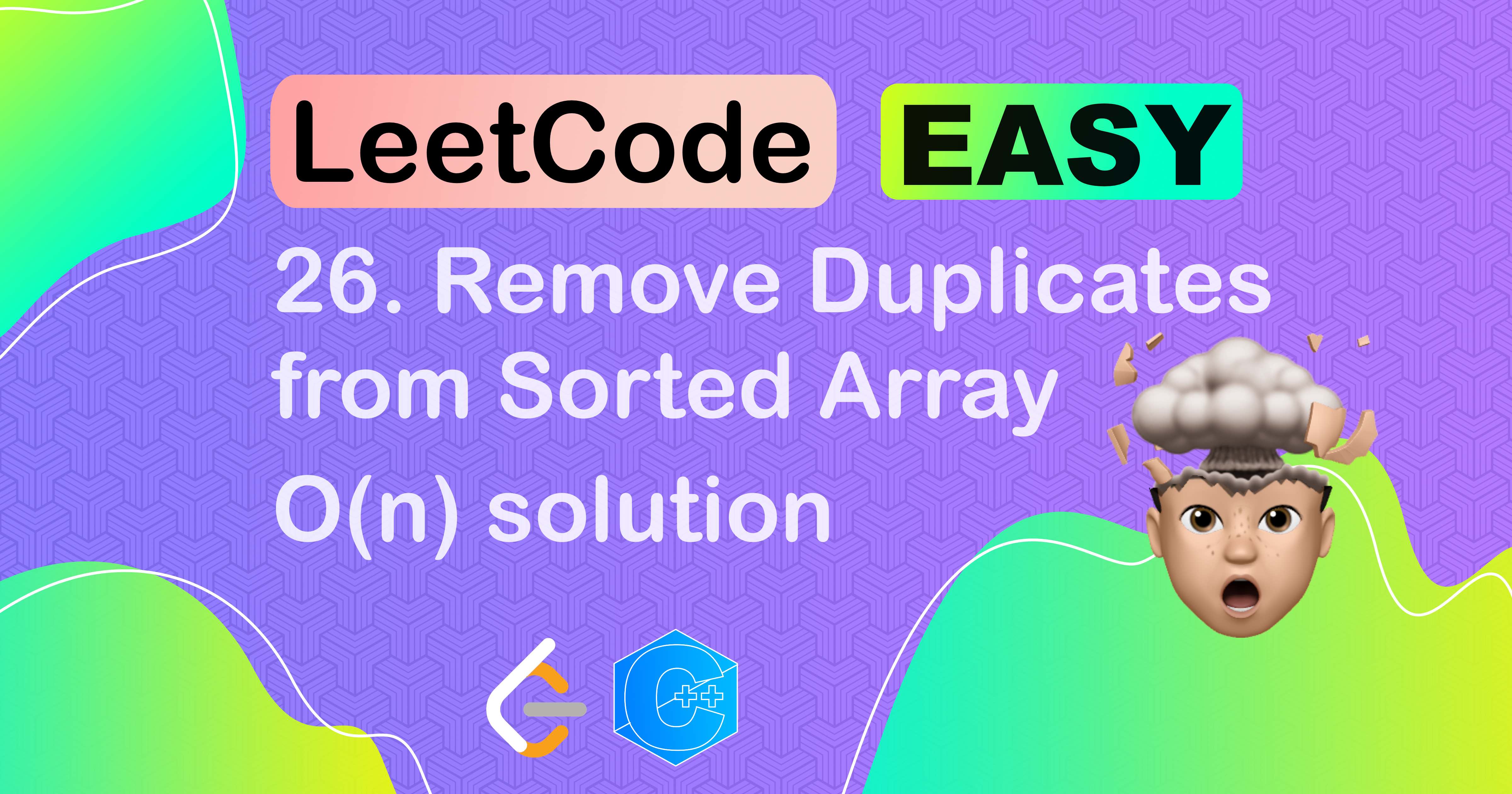 Remove Duplicates From Sorted Array - LC26