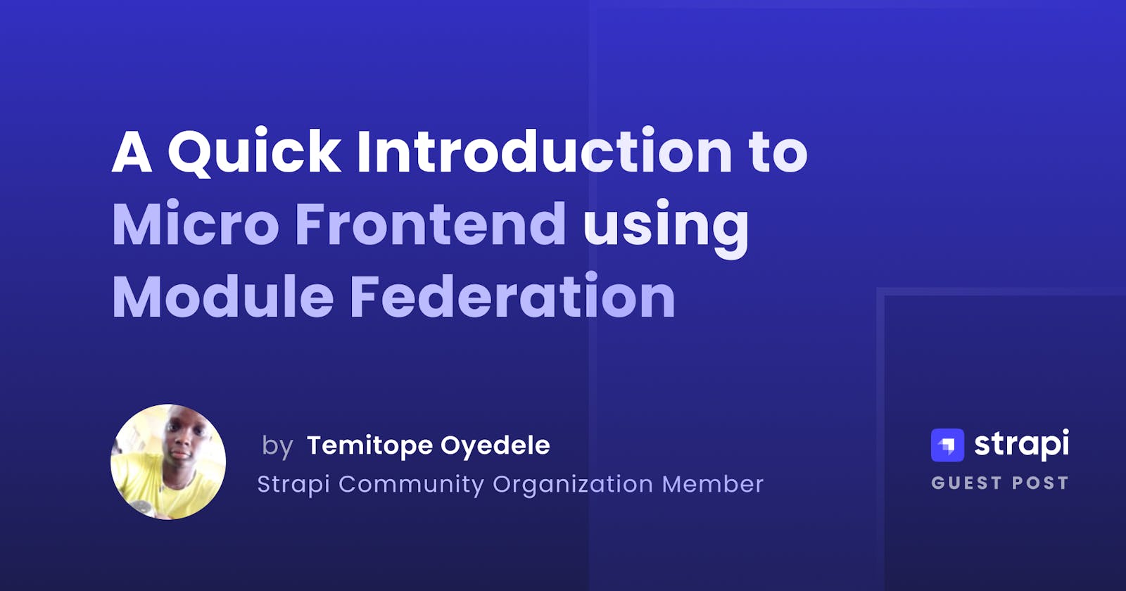 A Quick Introduction to Micro Frontend using Module Federation