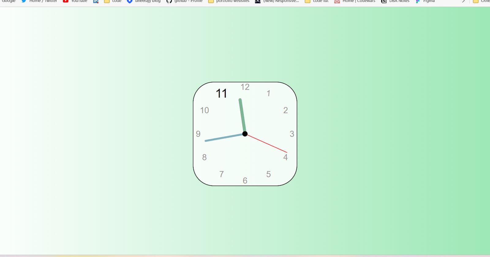 Building an Analogue Clock in JavaScript Day96