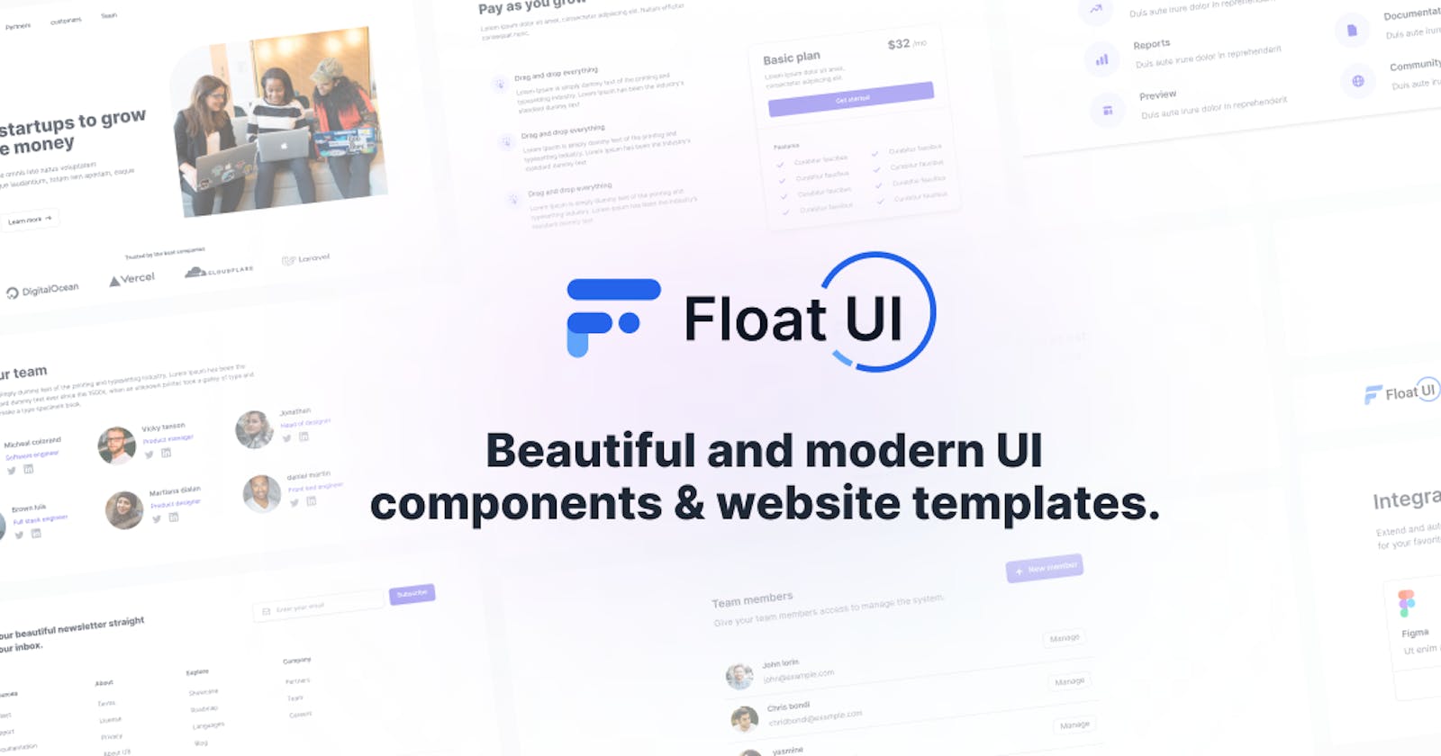 What is new in Float UI - The UI components & Website templates